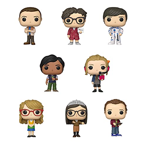 Big Bang Theory 8pc Pop Figure Bundle - Howard - Sheldon - Leonard - Penny - Amy - Stuart - Raj & Bernadette