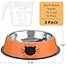 Legendog 3PCS Pet Bowl Stainless Steel Non-Skid Base Dog Bowl Cat Bowl with 2 Food Scoop (Multicolor)