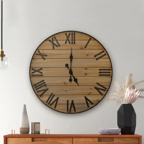 24 inch Handmade Reclaimed Wood Clock product photo 24 inch Handmade Reclaimed Wood Clock product