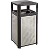 Safco Evos Steel Trash Can, 38 Gallons, Indoor and Outdoor Use, Commercial Garbage Can with Plastic Liner
