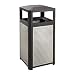 Safco Products Evos Outdoor/Indoor Steel Trash Can 9934BL, Black, Perforated Galvanized Steel Panels, 38 Gallon Capacity