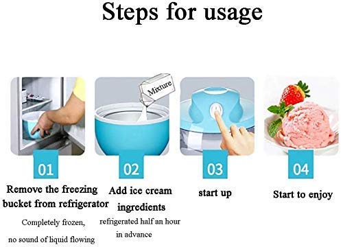 LLSS Softeismaschine für Zuhause, selbstgemachte elektrische Eismaschine mit eingebautem Gefrierschrank, Iced Dessert… – Bild 5