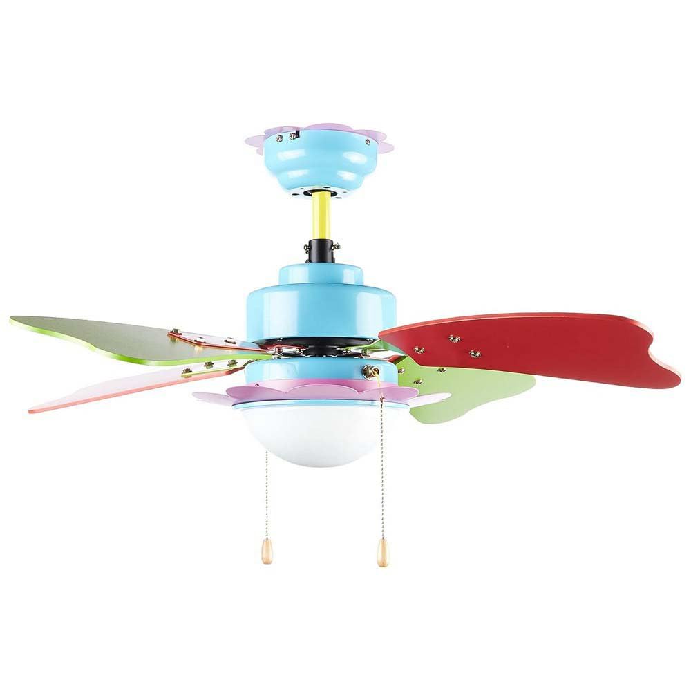 Orbegozo CC 62075 Ceiling Fan with Light, 3 Speeds, Coloured Blades, Diameter 75 cm, 50 W Power, Multi-Coloured