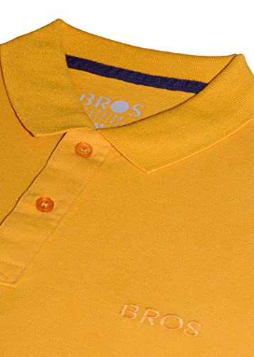 Image of 3BROS Men's Cotton Blend Half Sleeve Regular fit Comfortable Polo Neck T-Shirt (Pack of 1)