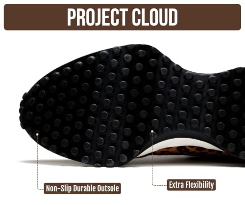 Image of Project Cloud Trendy Fashion Sneakers for Women 2026 - Memory Foam and Non-Slip Comfortable Casual Ladies Shoes for Womens Fashion Sneakers - Lightweight Lace-up Shoes (Lecco)
