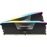 CORSAIR DDR5-6400MHz デスクトップPC用メモリ VENGEANCE RGB DDR5シリーズ (PC5-51200) Intel XMPメモリキット 32GB ブラック [16GB×2枚] CMH32GX5M2B6400C36