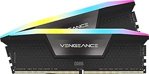 Corsair Vengeance RGB DDR5 RAM 32GB (2x16GB) 6400MHz CL36 Intel XMP iCUE Compatible Computer Memory - Black (CMH32GX5M2B6400C36)