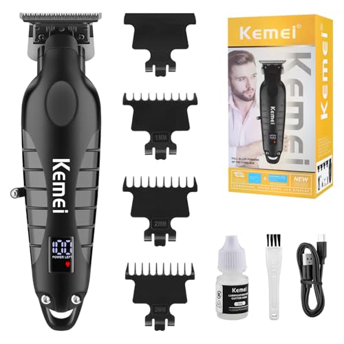 KEMEI Professional Hair Clipper for Men,Cordless Rechargeable Hair Clipper, Clipper and Trimmer for Hair Cutting, Haircut Clipper, Gift for Men