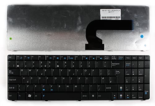 Clavier pour Ordinateur Portable ASUS N50VC-FP125C Keyboards4Laptops Noir Royaume-Uni