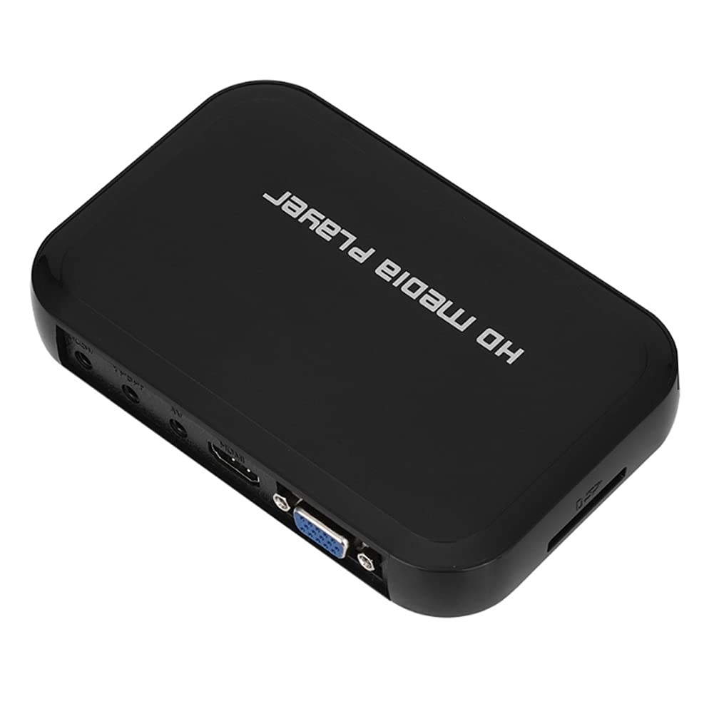 A28C Bolwins Full HD 1080P - Lettore video con HDMI/AV/VGA - USB e SD Riproduzione per film, musica e foto - Loop & Auto Play - Scatola di riproduzione offline con telecomando