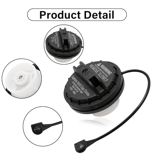 Image of Gas Cap, Fuel Cap Compatible with Nissan Infiniti - 2005-2007 Armada, 2004 Pathfinder Armada, 2004-2007 Titan QX56, 2003-2007 G35, 2006-2007 M35 M45, 2002-2006 Q45, Replace 17251-AR201, 17251AR201
