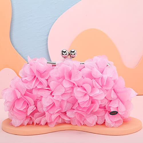 Fawziya Floral Cutch Purses For Women Evening Bags And Clutches-Pink #TOP2