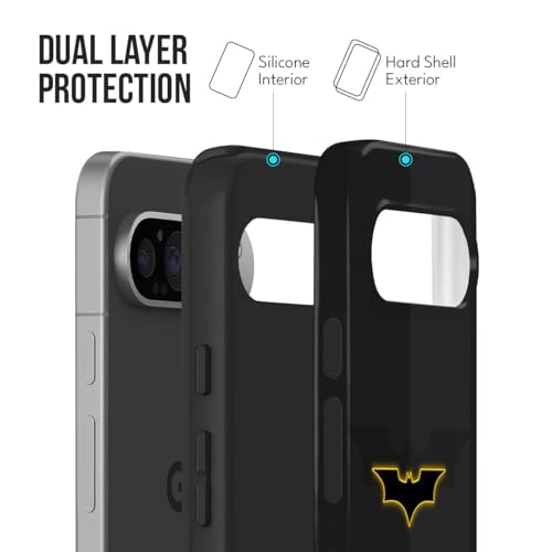 Image of MILLION CASES Neon Bat Signal Crystal Case for Google Pixel 8a, Google Pixel 8a Back Cover Case(2024) - PC | Midnight Black