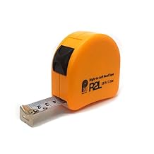 PERFECT MEASURING TAPE Left Handed Tape Measure with Right-to-Left Read - Measurement Reading Made Easy - Steel Hi-Visibility Orange Tape Measure 25ft/7.5m Model RL-02