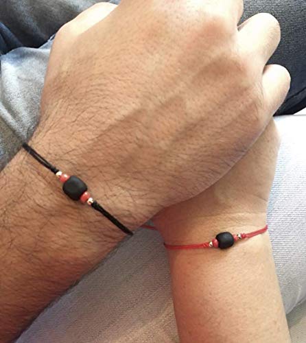 His And Hers Couples Bracelets Real Azabache For Adults Set Of 2 #TOP1