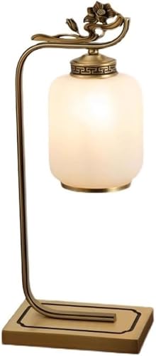 DFAEEKIYO Table Lamp Glass Living Room Corner Decoration Bedroom Bedside Study Desk Chinese Zen Decorative