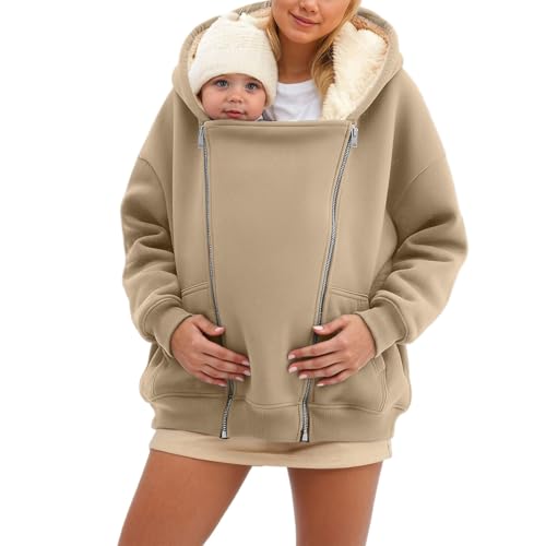 Dasongff Maternity Sweat a Capuche Polaire Polaire Chaude/Pull pour Deux/pour