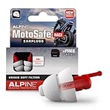 Alpine MotoSafe Race - Motorcycle Ear Plugs for Wind Noise Reduction - 20dB - Motorcycle Hearing Protection - Ultra Soft Comfortable Motorcycle Hearing Protection - 1 Pair