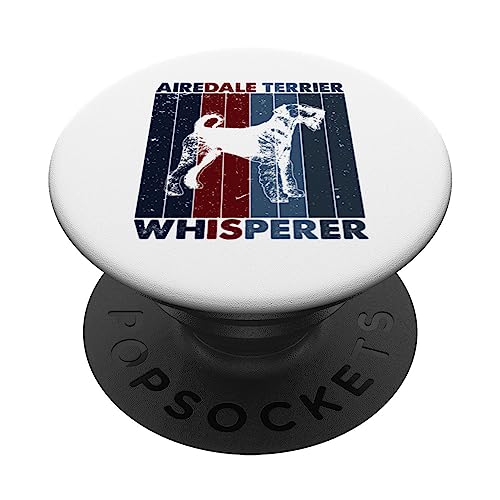 Perro papá mamá susurro – Vintage Airedale Terrier PopSockets PopGrip Intercambiable Perro papá mamá susurro – Vintage Airedale Terrier PopSockets PopGrip Intercambiable