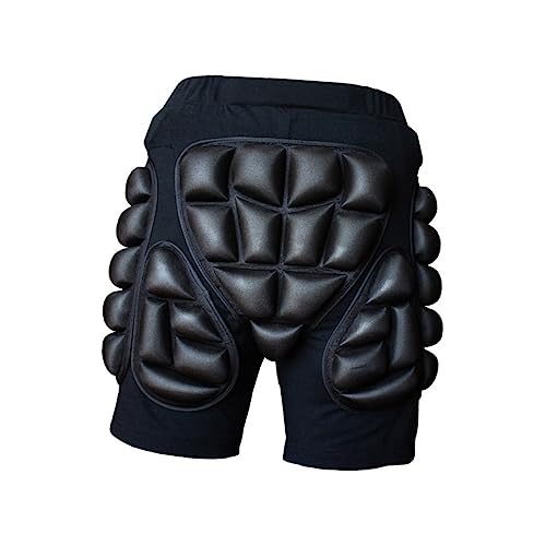 VANZACK Roller Skating Hip Protection 2.5cm Thick Pads for Kids Adults Skate Riding Pants Hockey Girdles Black Size 3XL