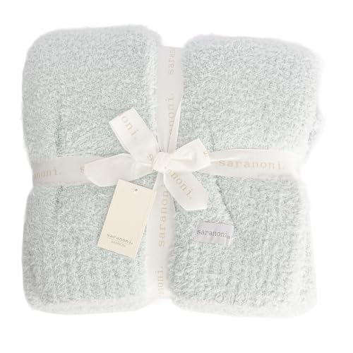 Image of SARANONI Bamboni Baby Blanket | Luxury Plush Super Soft Blanket | Breathable Comfort Infant Baby Blankets for Boys & Girls | Sky Blue, Mini - 15 inch x 20 inch