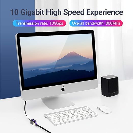 3Ft Cat7 Shielded (SSTP) 600MHz Ethernet Network Booted Cable Blue