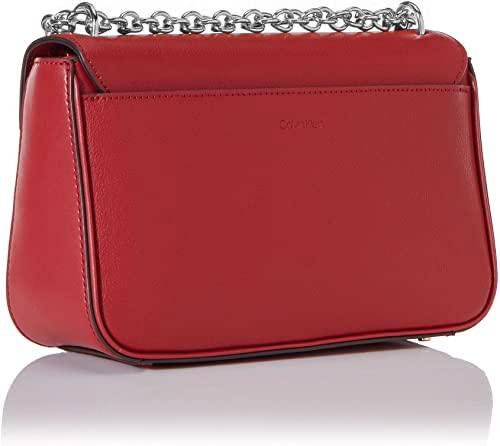 Calvin Klein Lock Leather Shoulder Bag Poppy3