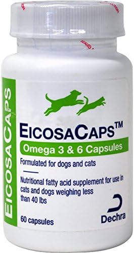 Dechra EicosaCaps Omega 3 & 6 C Capsules for Dogs Up To 40lbs 60 Caps
