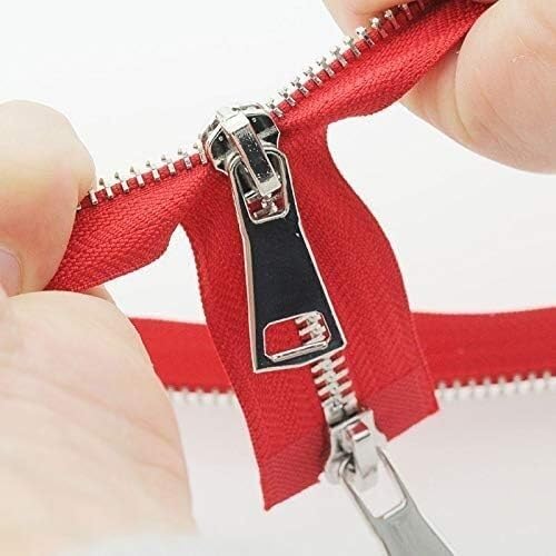 Zipper Replacement,Two Way Open Ended Zipper 2pcs 70/90 cm Double-Headed Metal Zipper Jacket Coat Zipper DIY Handcraft Open Tail Two-Way Zipper Accessories(Pink,70 cm)