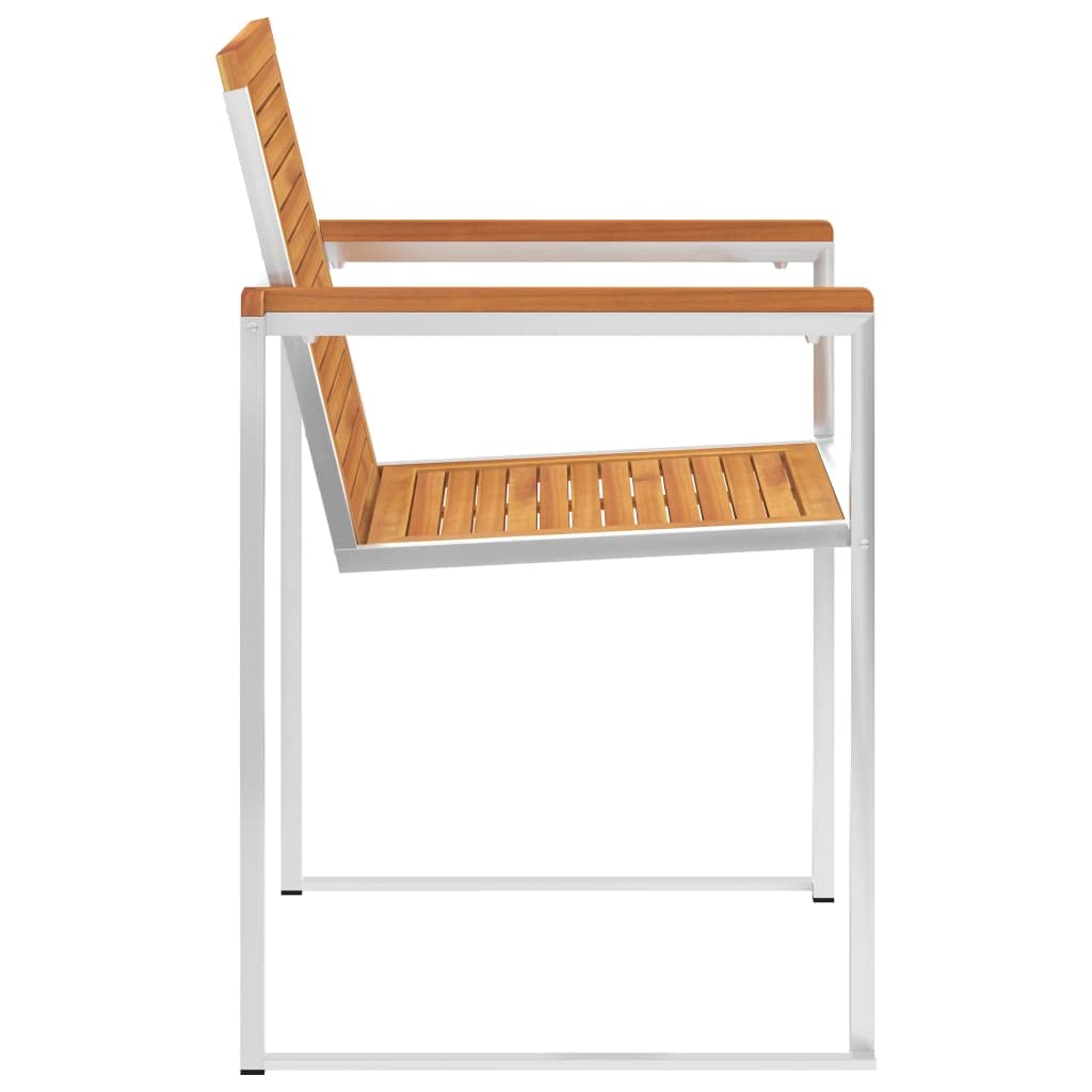 3061511 Sedie da Giardino 2 pz con Cuscini in Legno Acacia e Acciaio Testata in Legno,Testata Letto Matrimoniale Muebles Dormitorio Spalliera Letto Testiere per Letto Matrimoniale