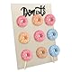 ZMDMAH 9 LöCher Donut StäNder, Donut Halter, Holz Donut Wand Wiederverwendbares, Donut Stand Holz für Hochzeit, Holz DonutstäNder für Hochzeiten Geburtstage, Babyparty, JubiläEn, Konditoreie