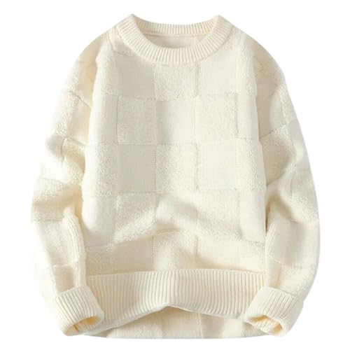 Men Harajuku Knitted Hip Hop Streetwear Knitted Pullover Oversized Casual O-Neck Vintage Sweaters