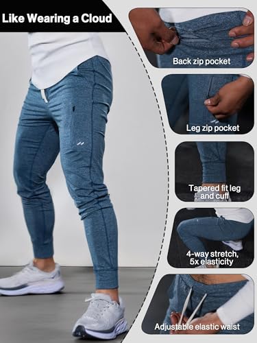 Men's Softest Performance Athletic Workout Jogger Sweatpants Cycling Fitness Running4