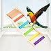 Wooden Bird Ladder Parrot Climbing Ladder Play Toy Exercise Stand Parrot Perch for Finches Mice Hamsters Parakeet Conures