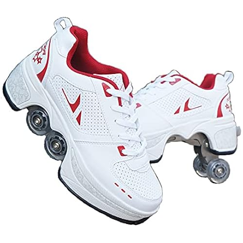 Roller Skates for Women,Shoes with Wheels for Girls,Kick Rollers Shoes Retractable for Boys, Adult Parkour Quad Roller Shoes,Inline Skates Children'sOutdoor Skates
