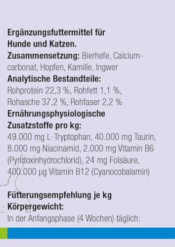 NEKTON-Keep-Cool | Vitaminpräparat auf natürlicher Basis für nervöse und ängstliche Hunde & Katzen | Made in Germany (100g)