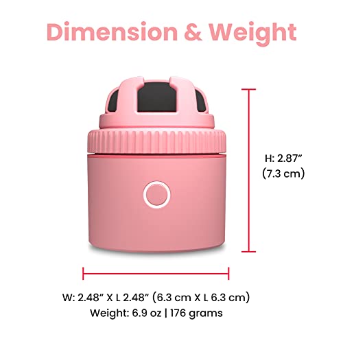 Image of Pivo Equestrian Pod Standalone Auto Tracking Phone Holder, Face, Body & Horse Tracker, 360 Rotation, 6 Speed, Stand for Video Recording (Pink)