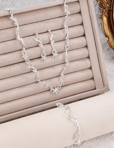 sailimue Wedding Jewelry Sets for Brides Bridesmaid Women Prom jewelry - image 6