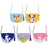 RELKLYU 5 Stücke Kinder -Crossbody -Taschen, Cartoon -Crossbody -Taschen, Kreative Crossbody -Taschen, Handgefertigte Crossbody -Taschen, Kinderspielzeug.