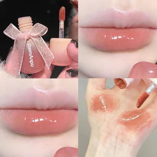Gireatick 6 Colors Ultra-Glossy Jelly Lipstick, Moisturizing Mirror Finish Lip Gloss, High Shine Glass Water Lifter Gloss, Sweet Lip Glaze Tinted Lip Balm for Girls - Image 4