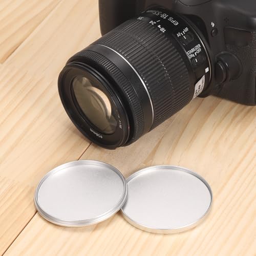 PATIKIL 49mm x 1mm Metal Lens Cap, 2 Pcs Universal Lens Filter Stack Cap Aluminum Camera Filter Protective Case Slim Stack for 49mm x 1mm Thread Size Camera Circular Fader, Silver - Image 6