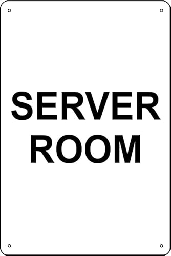 SERVER ROOM Metal Tin Sign 8x12 Inch Motivational Quote for Startup Office, Conference Room, Workspace, Business Office