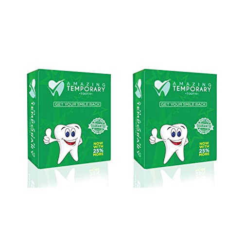 Amazing Temporary Tooth Kit 2 Pack Replacement Temp Dental 25% More Than Others