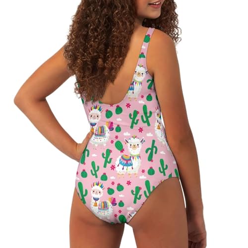 Big Girls Swimsuit 16-18 Size Teen Kids One Piece Cute Bathing Suit Backless Beach Swimwear Spaghetti Straps4