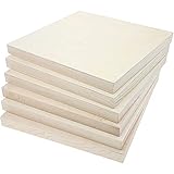 Unfinished Wood Canvas Boards for Painting (10 x 10 in, 6 Pack)
