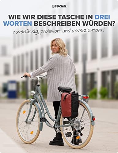 Büchel Fahrradtasche für Gepäckträger I wasserabweisend und bis zu 10kg belastbar I Fahrradtasche Gepäckträger aus Tarpaulin, Gepäckträgertasche, Fahrrad Taschen hinten