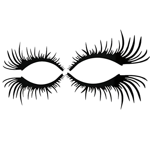 Yesok 2 Pairs Car Eyelashes For Headlight Car Headlight Stickers Black Eyelashes Vehicle Body Sticker Windshield Decal #TOP2