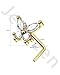 Jewseen G23 Implant Grade Titanium Nose Ring 20g Butterfly Nose Stud Gold Nose Piercing Jewelry for Women Men