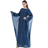 khalat Abaya Dress for Women Muslim Lightweight Organza Rhinestone Prayer Outerwear Loose Flowy Islamic Dubai Abaya Dress Navy