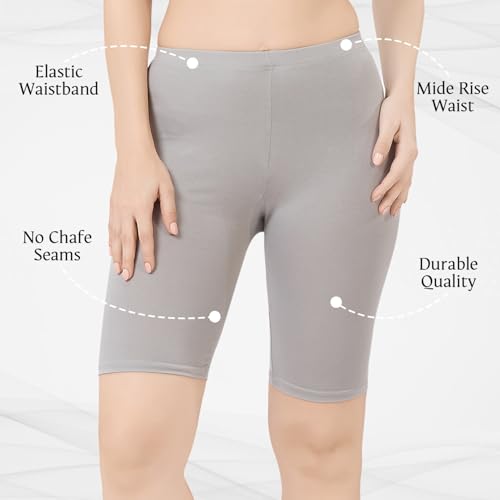 Image of TRASA Women's Cotton Fashion Biker Workout Cycling Shorts, Avialable Sizes: S,M,L,XL,2XL,3XL